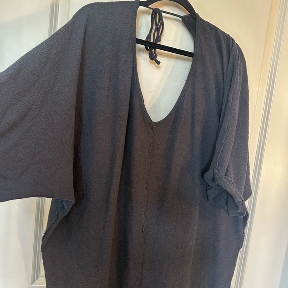 Intimately Free People Texture Oversized Tie  lightweight Cotton Raw Hem Dress,S - Picture 6 of 9